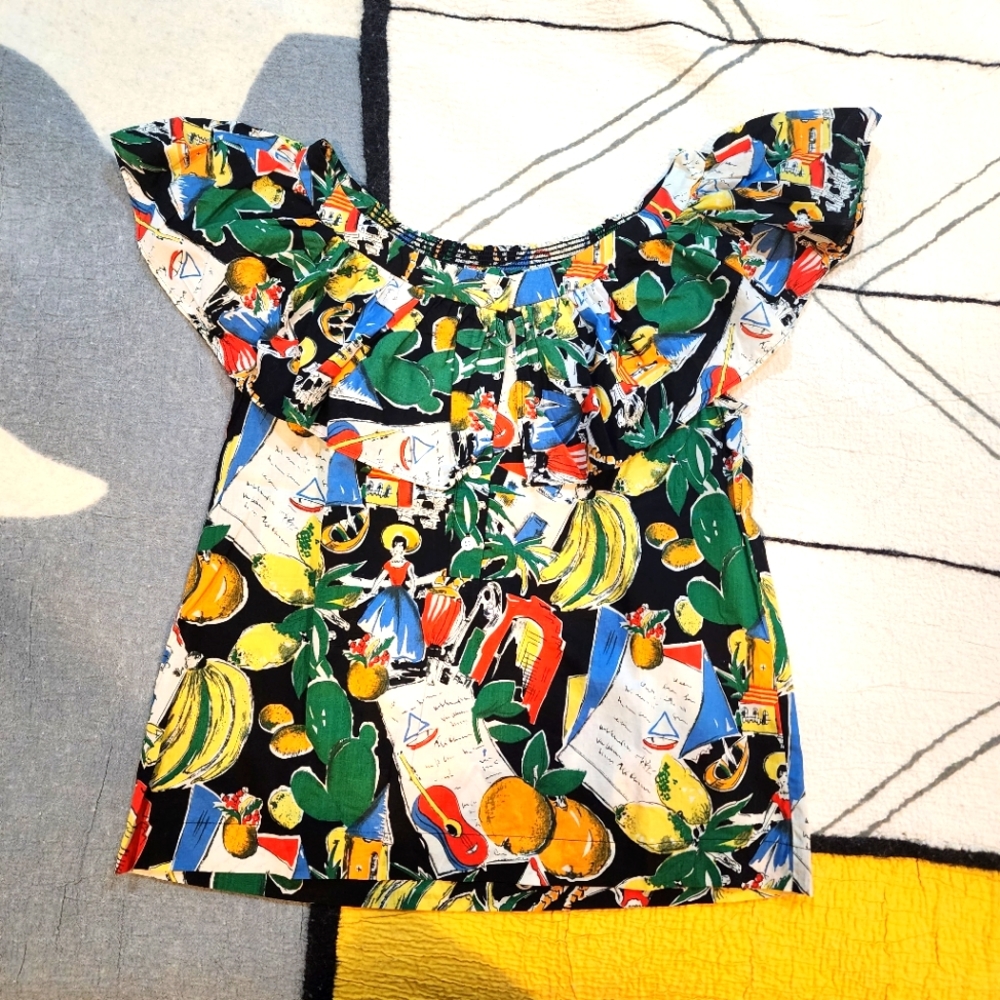 JCREW island style blouse Size Small